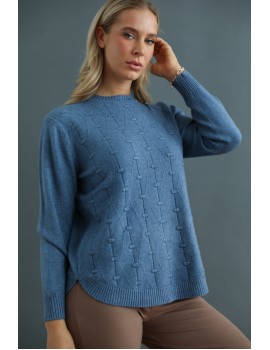 MINERVA Kötött Felső - Kék