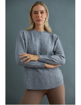 MINERVA Kötött Felső - Szürke