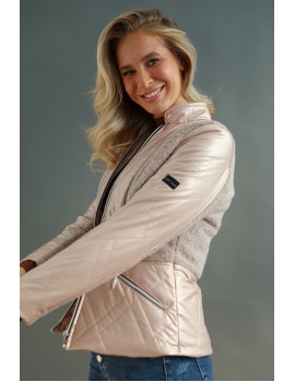 JUDY Quilted Coat - Champagne