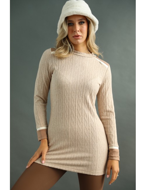 TEKLA Kötött Tunika - Bézs TEKLA Kötött Tunika - Bézs