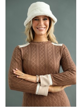 TEKLA Knitted Tunic - Brown