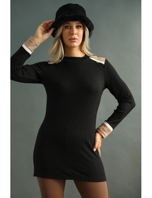 TEKLA Kötött Tunika - Fekete