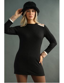 TEKLA Knitted Tunic - Black