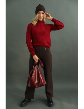 ALIA Pulover - Wine Red