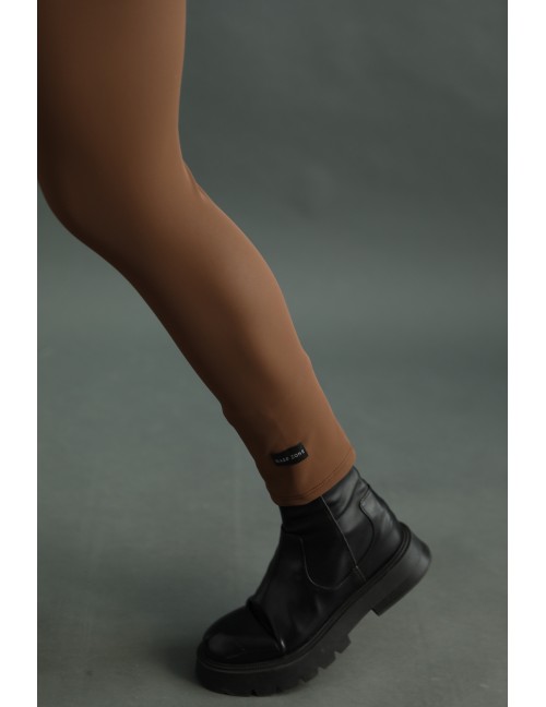 Belül Bolyhos Téli Leggings - Barna