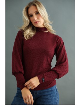 CHARIA Pulover - Bourgundy
