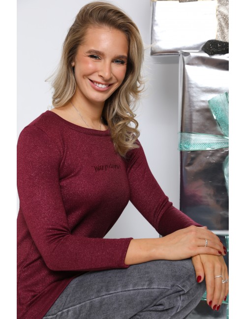 DELENI Top - Bourgundy