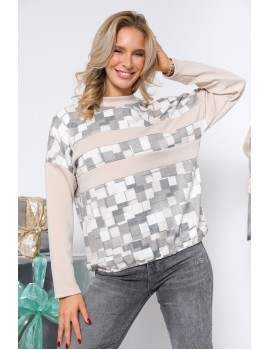 RELA Pulover - Grey Patterned