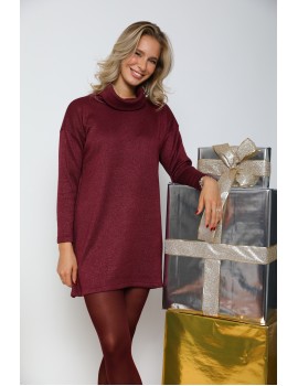 TEMERINA Kötött Ruha - Bordó