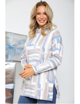 TEMERINA Tunic - Blue Patterned