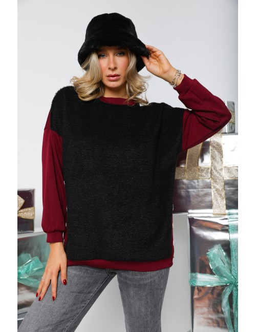 MILLE Szőrmés Felső - Bordó MILLE Szőrmés Felső - Bordó