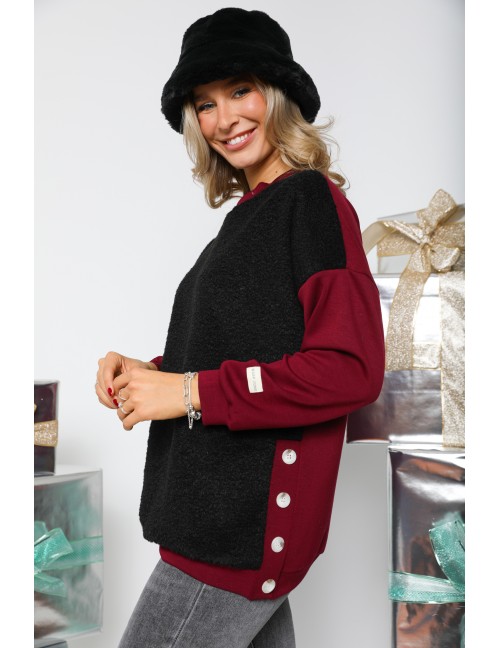 MILLE Szőrmés Felső - Bordó MILLE Szőrmés Felső - Bordó