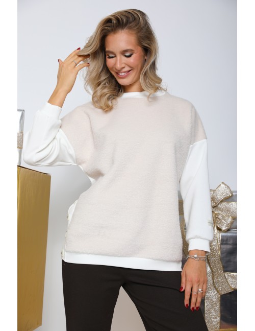 MILLE Szőrmés Felső - Fehér MILLE Szőrmés Felső - Fehér