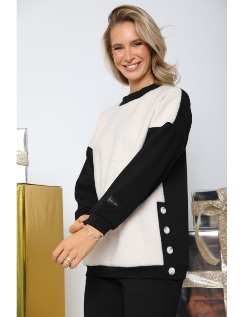 MILLE Szőrmés Felső - Fekete MILLE Szőrmés Felső - Fekete