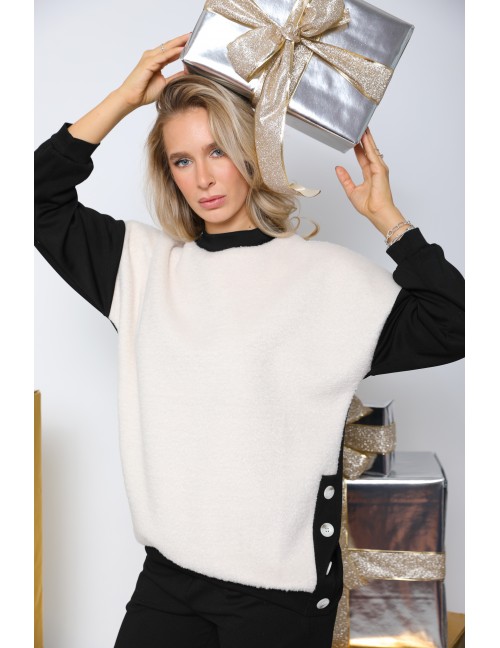 MILLE Szőrmés Felső - Fekete MILLE Szőrmés Felső - Fekete