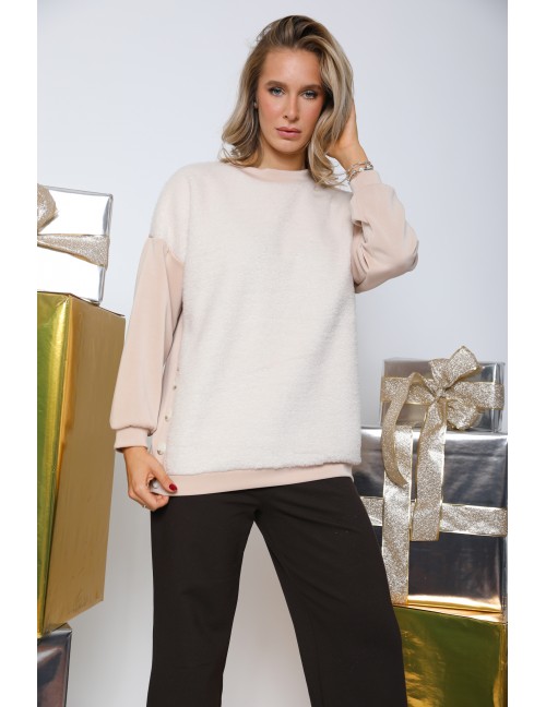 MILLE Szőrmés Felső - Bézs