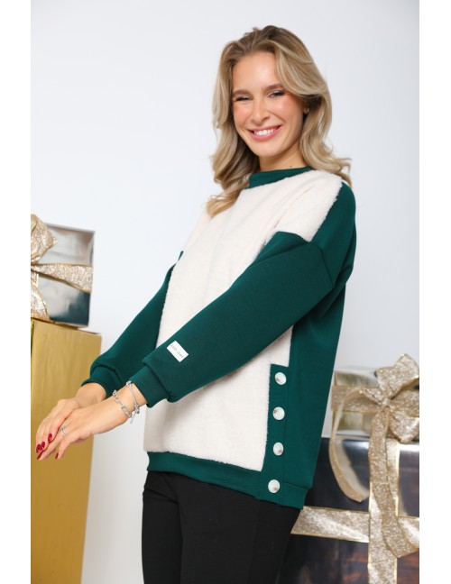 MILLE Szőrmés Felső - Zöld MILLE Szőrmés Felső - Zöld