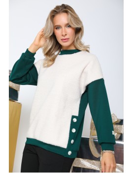 MILLE Szőrmés Felső - Zöld