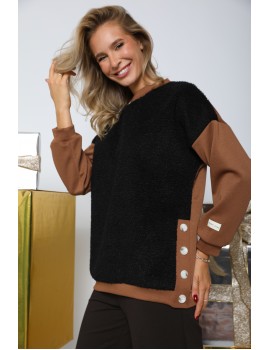 MILLE Szőrmés Felső - Barna