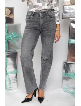 GREY - Embroidered Skinny Jeans