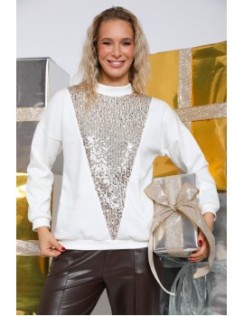 MINNIE Flitteres Felső - Fehér