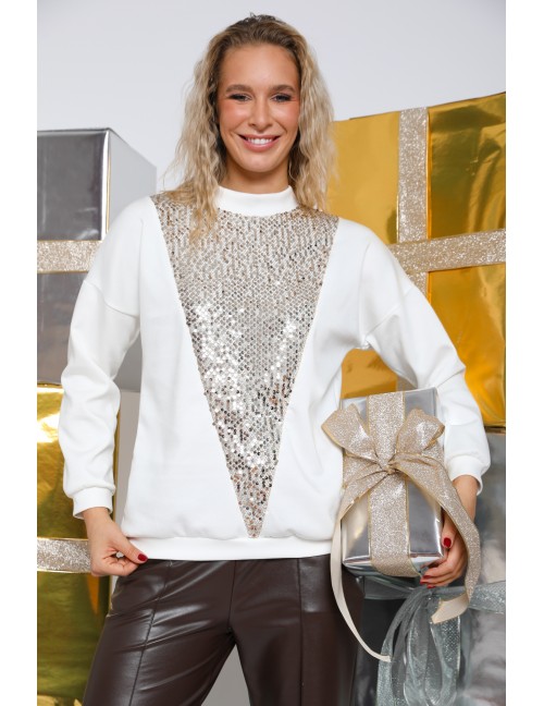 MINNIE Flitteres Felső - Fehér MINNIE Flitteres Felső - Fehér