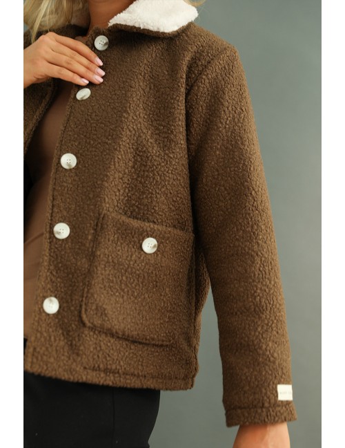 NAOMI Bélelt Kabát - Csokoládé