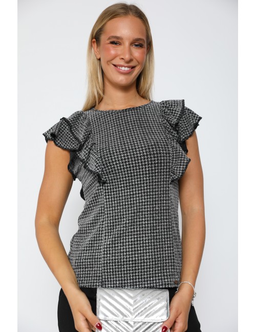 BASIC Alkalmi Fodros Felső - Ezüst