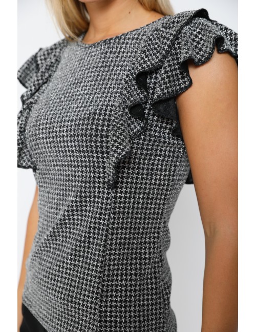 BASIC Alkalmi Fodros Felső - Ezüst