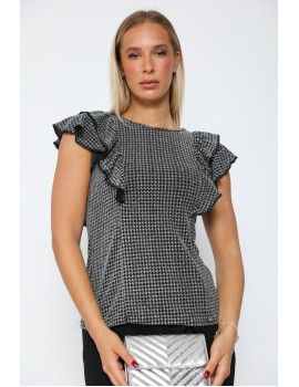 BASIC Top With Flounce - Silver