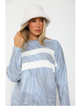 ESSY Mohair Pulóver - Kék