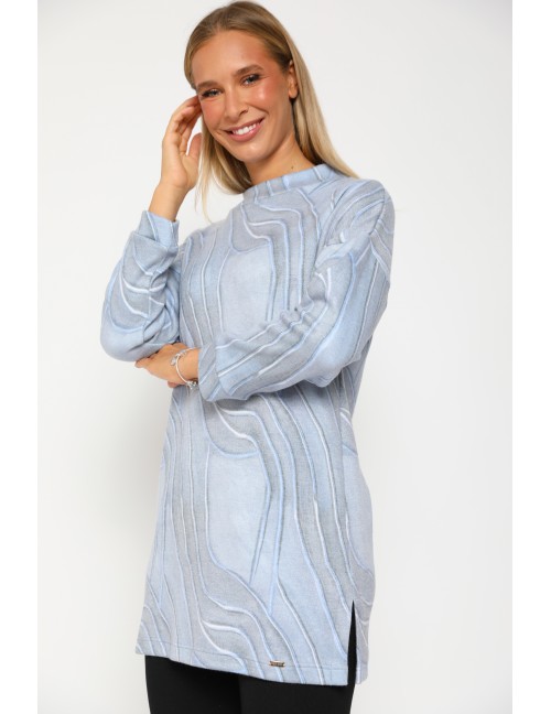 LATIA Mohair Tunika - Kék