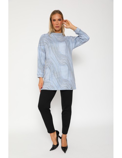 LATIA Mohair Tunika - Kék