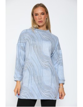 LATIA Mohair Tunika - Kék