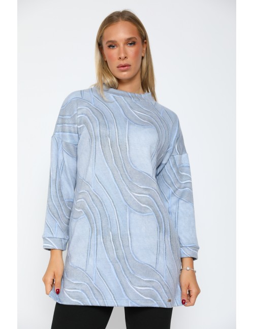 LATIA Mohair Tunika - Kék