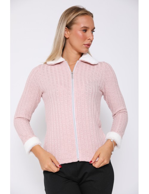 CHIRSTY Kötött Kardigán - Rózsaszín