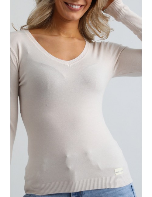 LEONA V-Nyakú Kötött Felső - Több színben