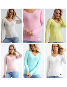 LEONA V-neck Knit Jumper - More Colours