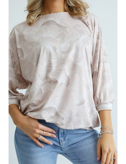 JENNIE Mintás Bő Felső - Több színben