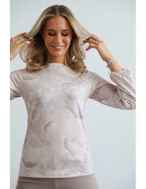 ZINA Mintás Felső - Bézs ZINA Mintás Felső - Bézs