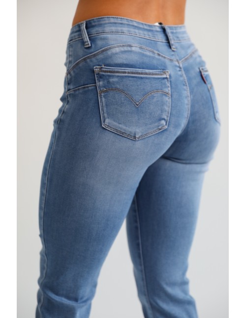 DOLLY Hímzett Farmernadrág