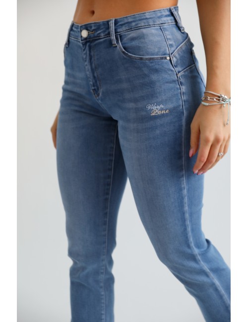 DOLLY Hímzett Farmernadrág