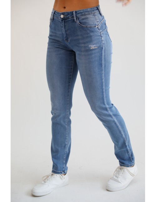 DOLLY Hímzett Farmernadrág