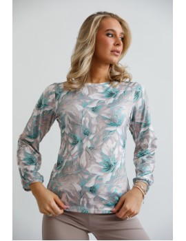 ZINA Print Top - Turquoise