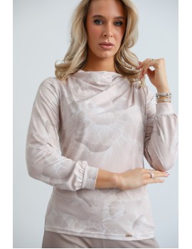 HELENA Print Top - Beige