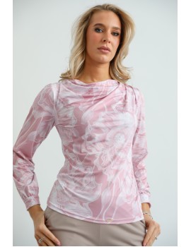 HELENA Print Top - Light Pink