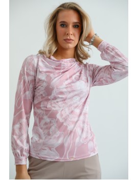 HELENA Print Top - Light Pink