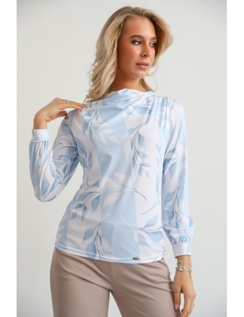 HELENA Mintás Felső - Világoskék