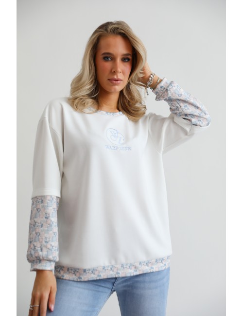 TWISTY Felső - Fehér/Kék