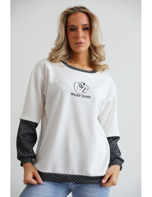 TWISTY Felső - Fehér/Fekete